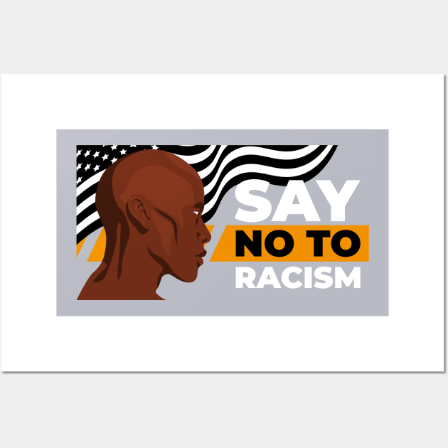 black lives matter statement young african americans man Wall Art by irvanelist